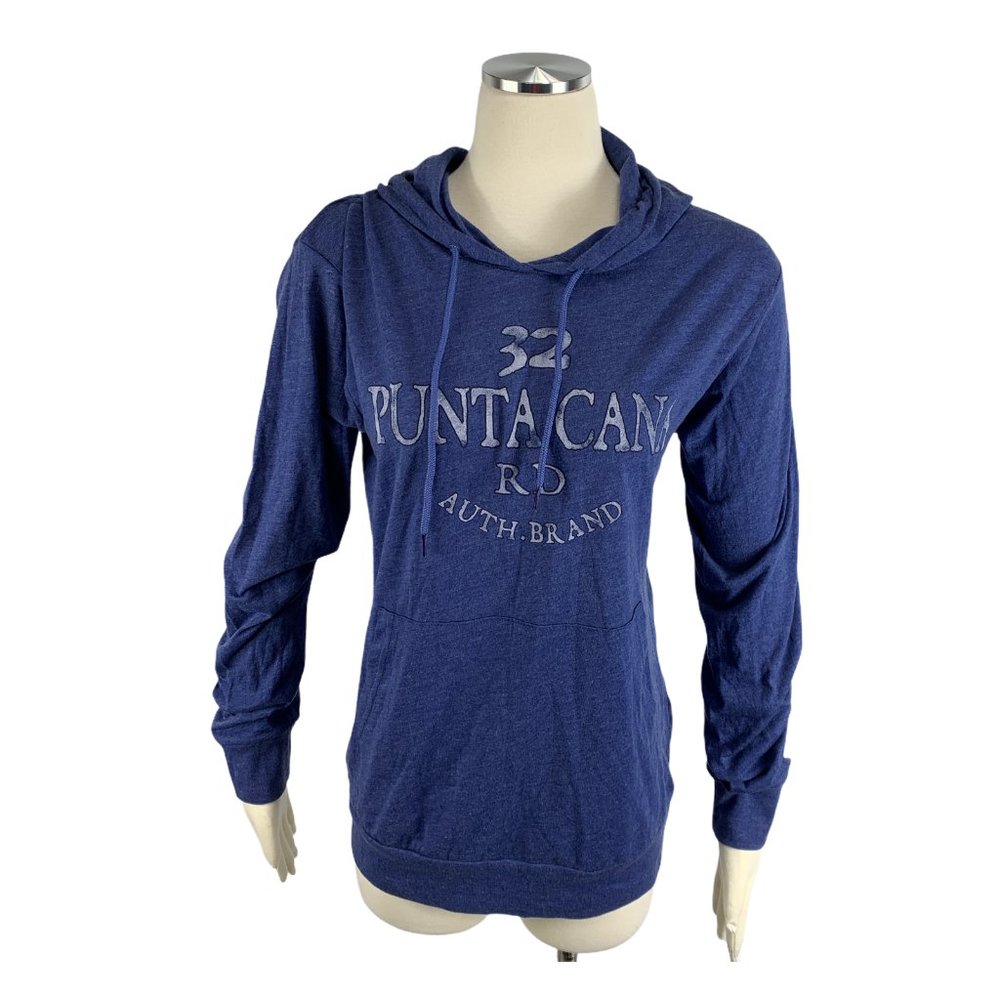 Caribbean Side Large Blue Hoodie Shirt Puna Cana